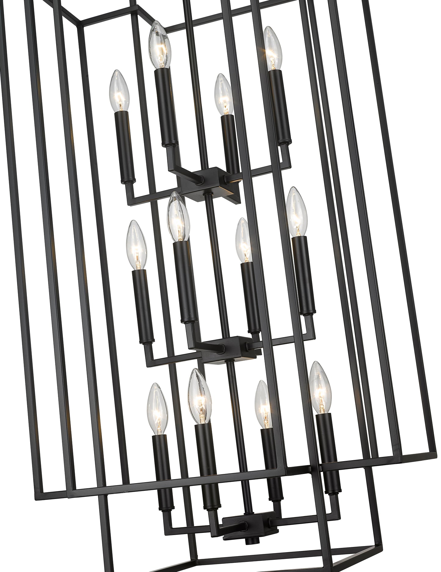 Titania 12 Light Chandelier Matte Black
