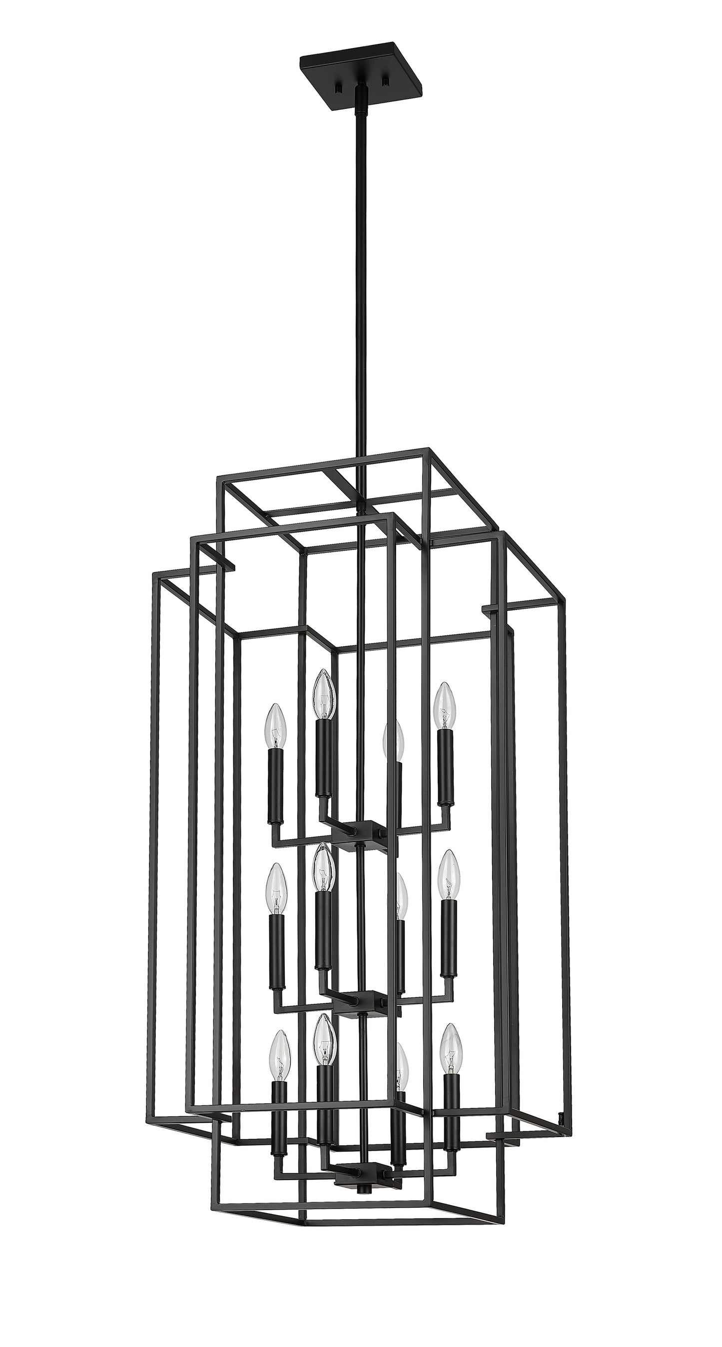 Titania 12 Light Chandelier Matte Black