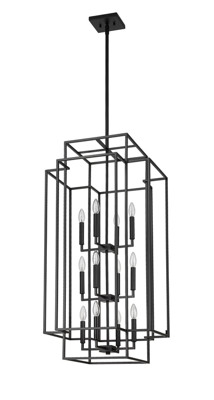 Titania 12 Light Chandelier Matte Black