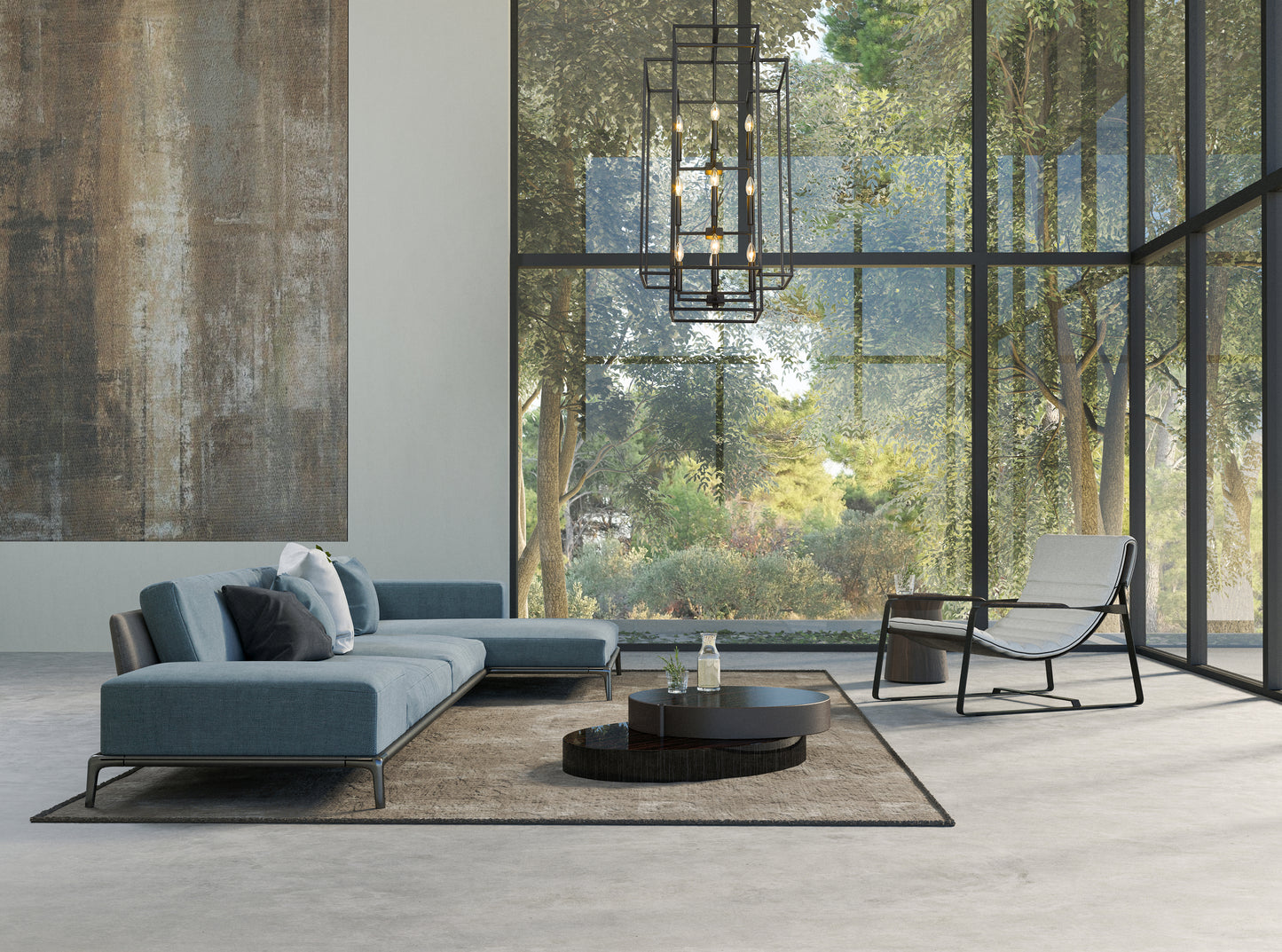Titania 12 Light Chandelier Matte Black