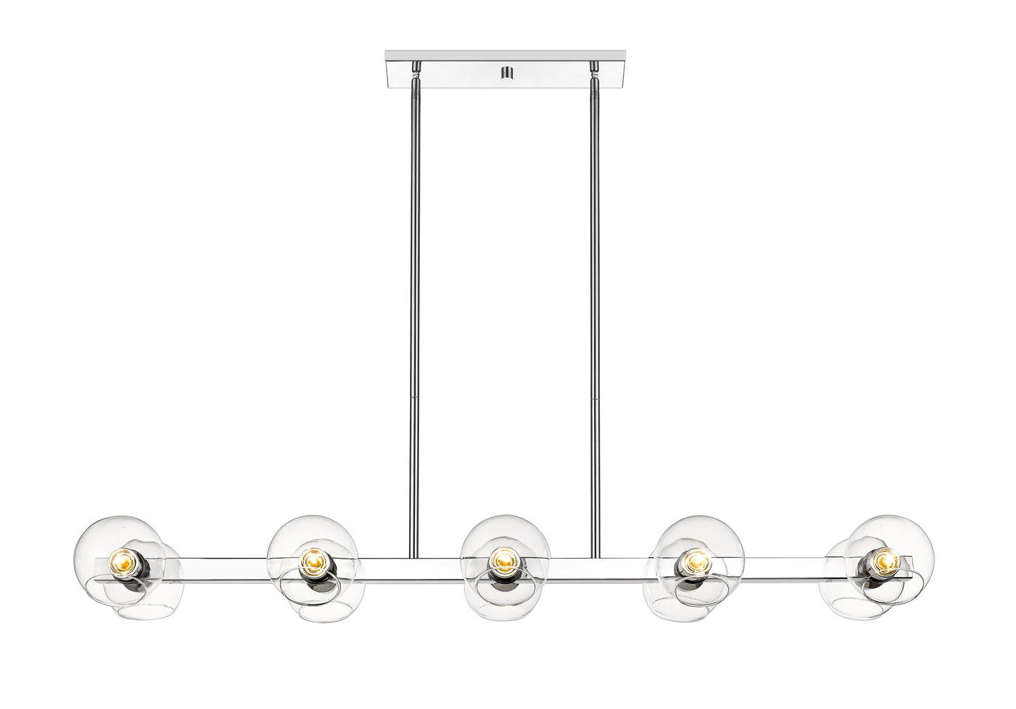 Marquee 10 Light Linear Chandelier Chrome