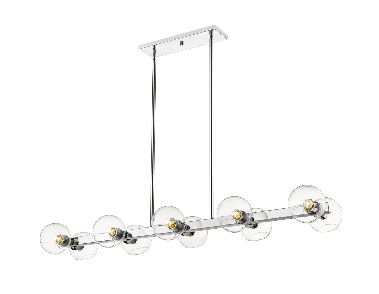 Marquee 10 Light Linear Chandelier Chrome