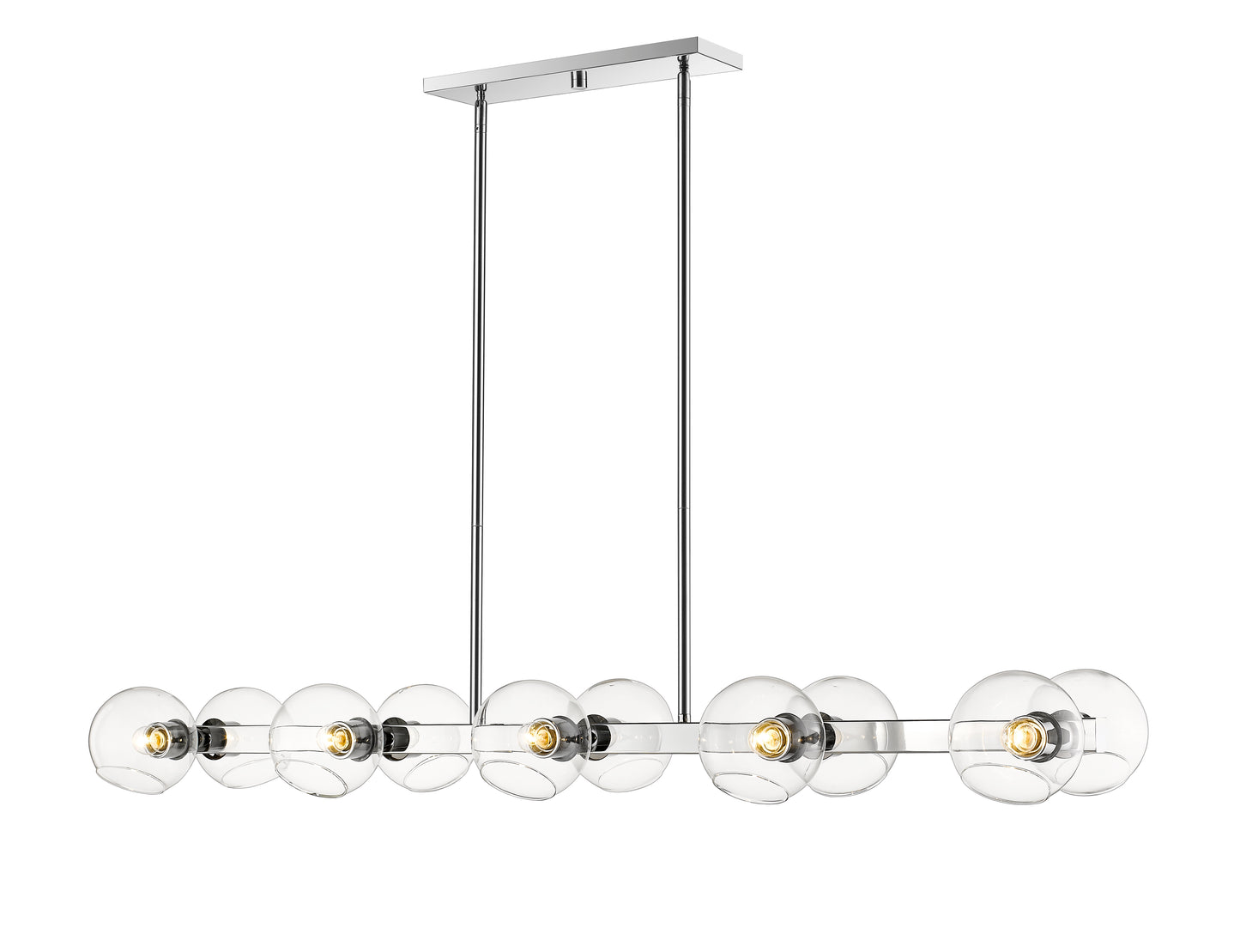 Marquee 10 Light Linear Chandelier Chrome