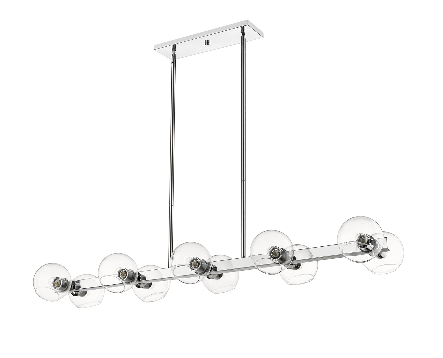 Marquee 10 Light Linear Chandelier Chrome