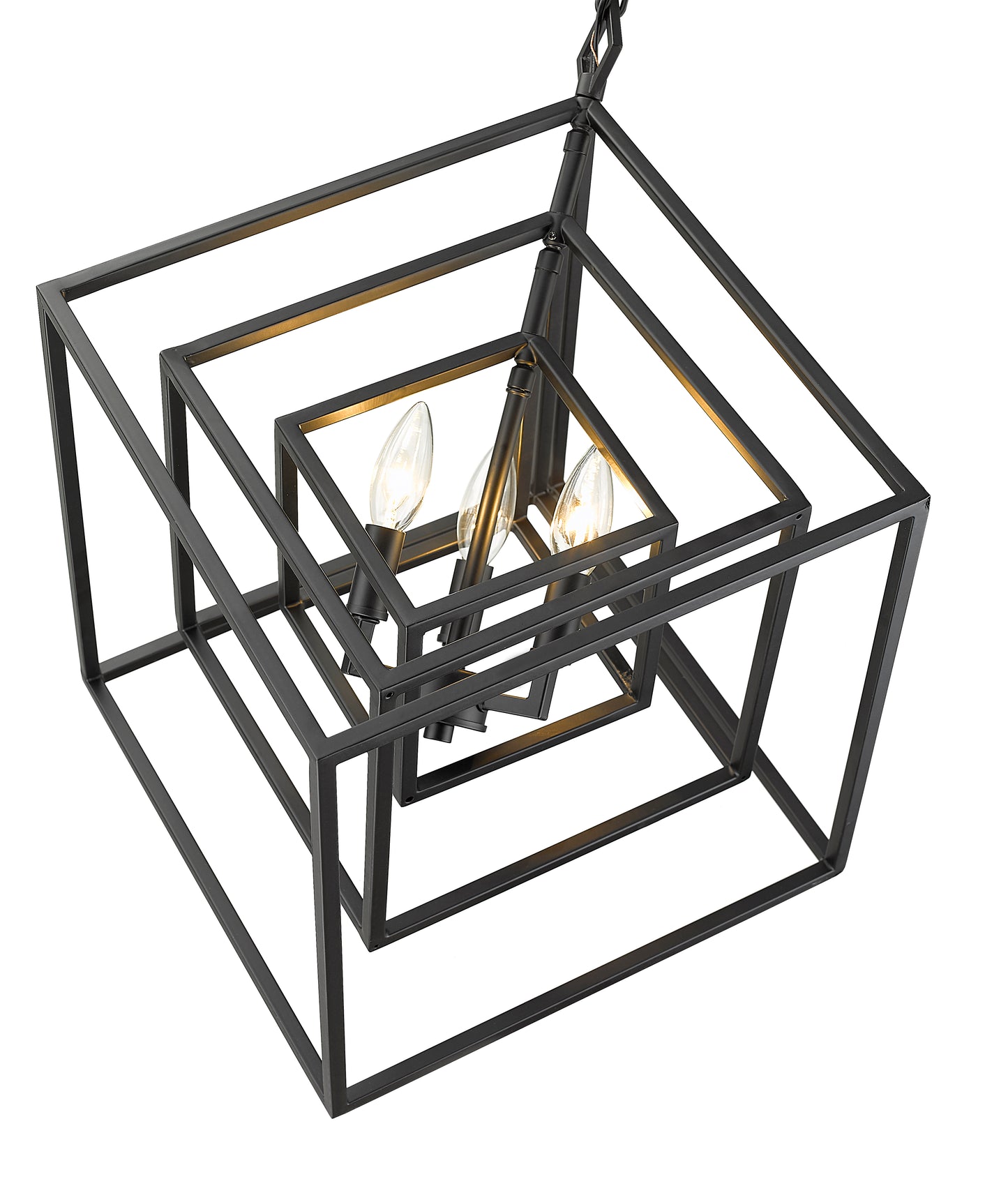 Euclid 3 Light Chandelier Matte Black