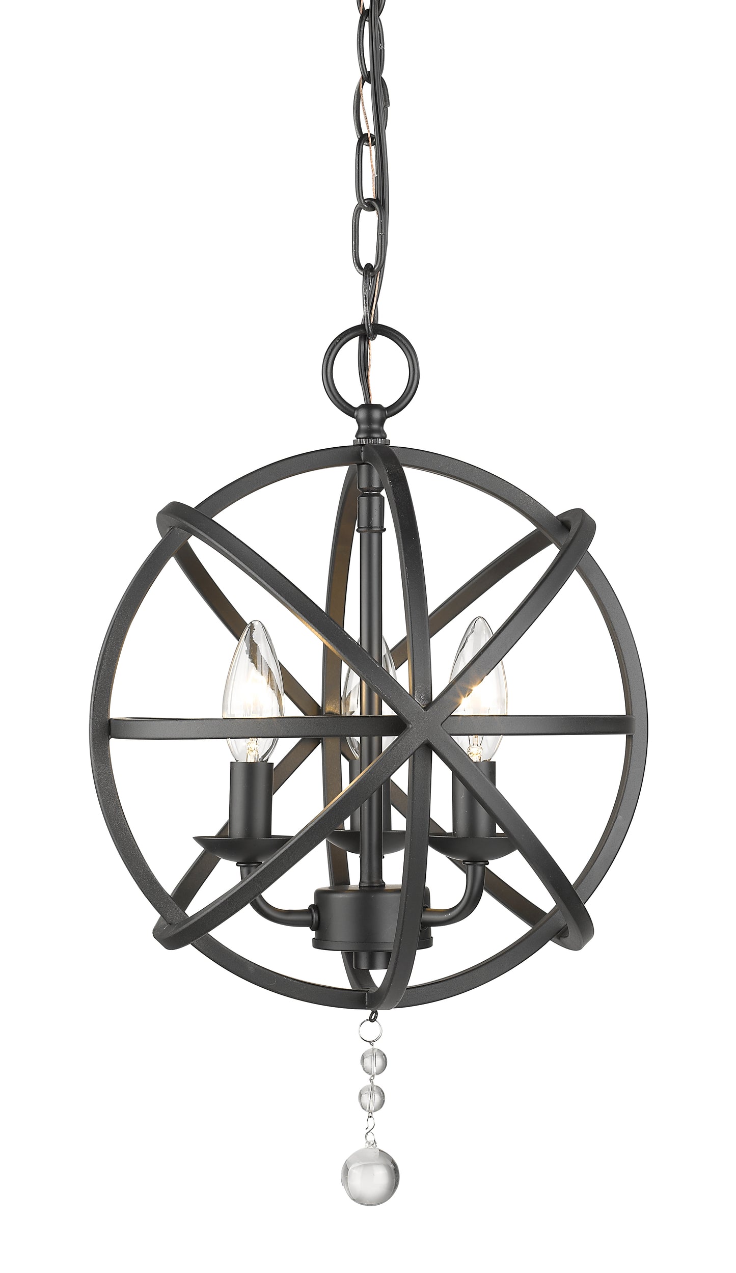 Tull 3 Light Chandelier Matte Black
