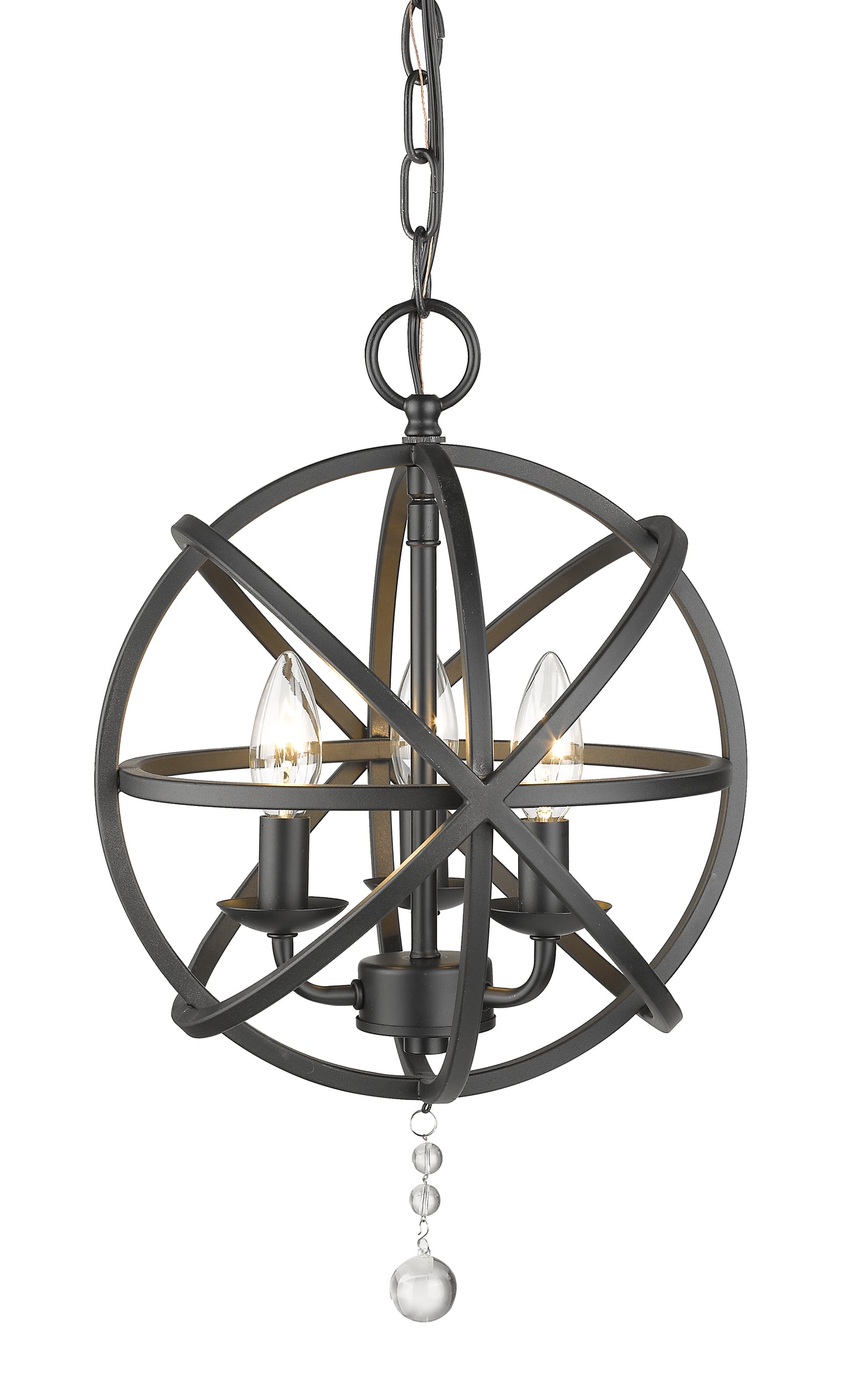 Tull 3 Light Chandelier Matte Black