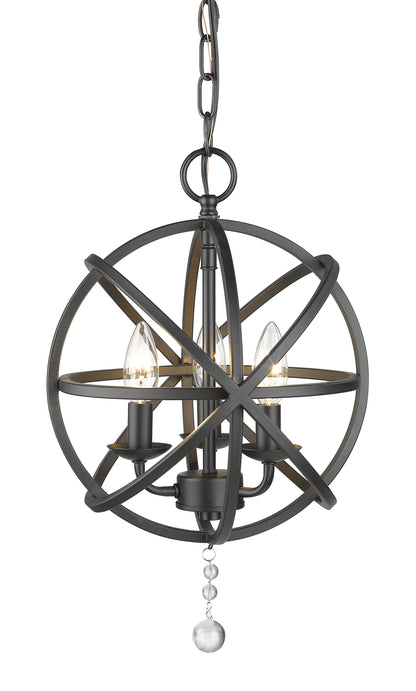 Tull 3 Light Chandelier Matte Black