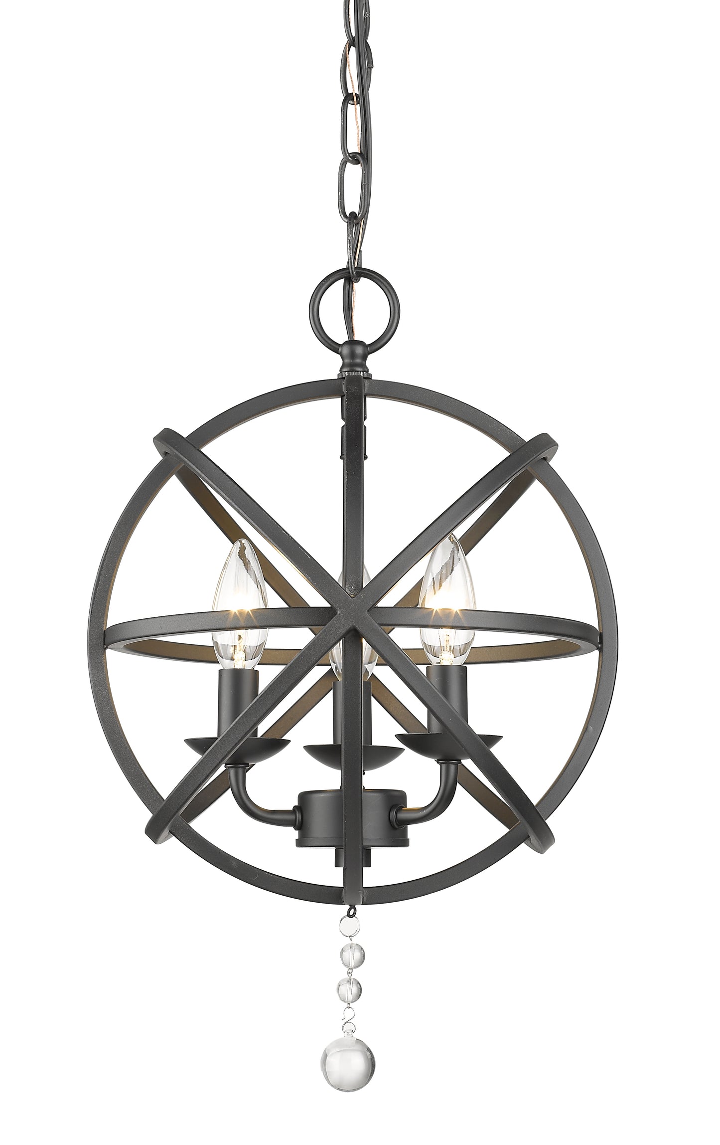 Tull 3 Light Chandelier Matte Black