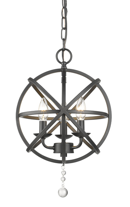 Tull 3 Light Chandelier Matte Black