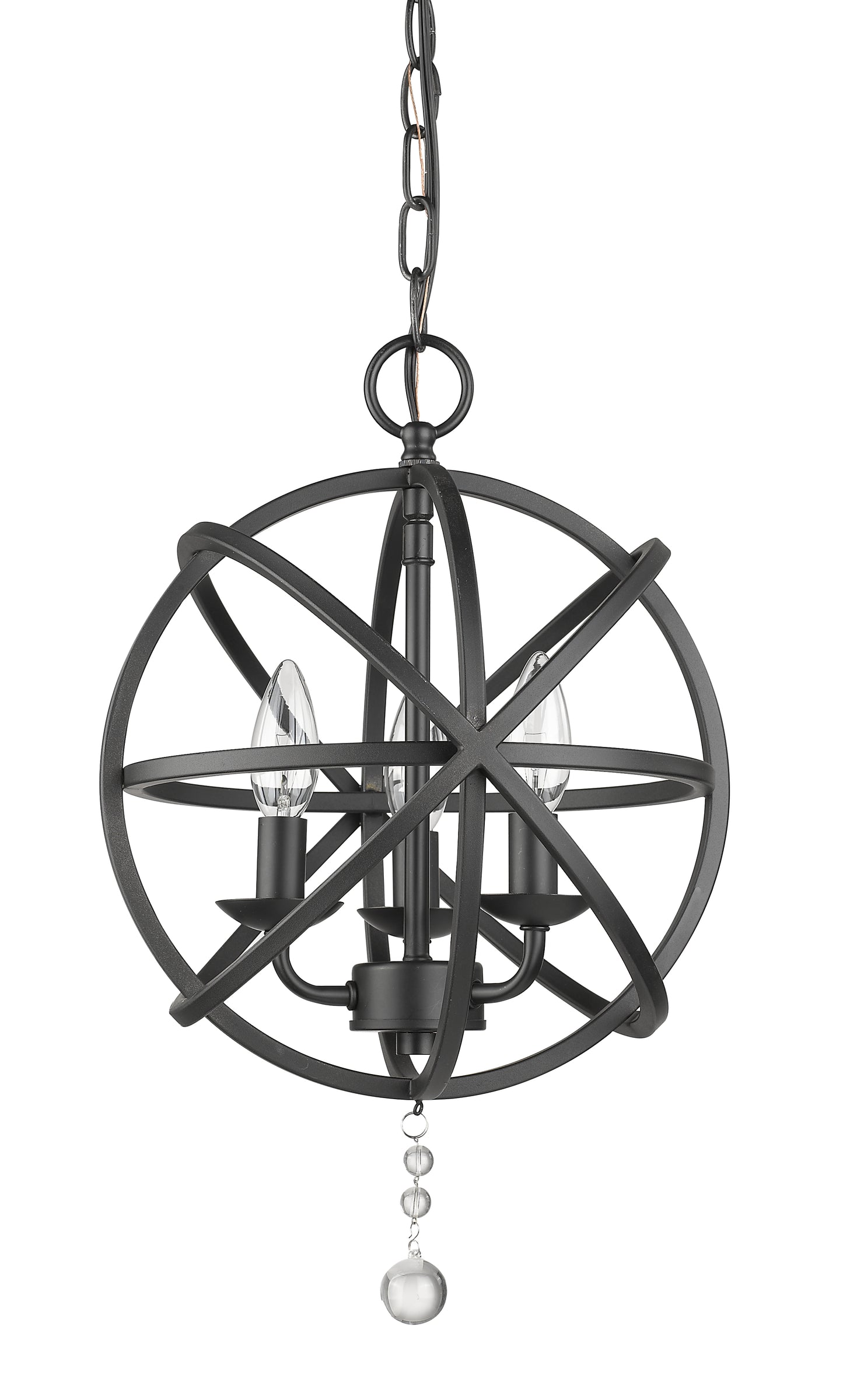 Tull 3 Light Chandelier Matte Black