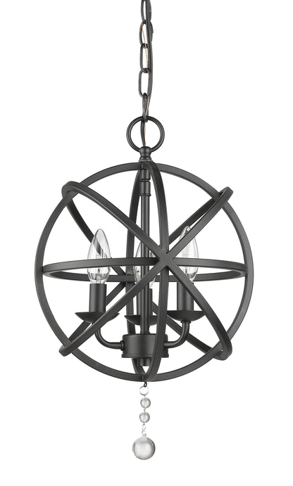Tull 3 Light Chandelier Matte Black