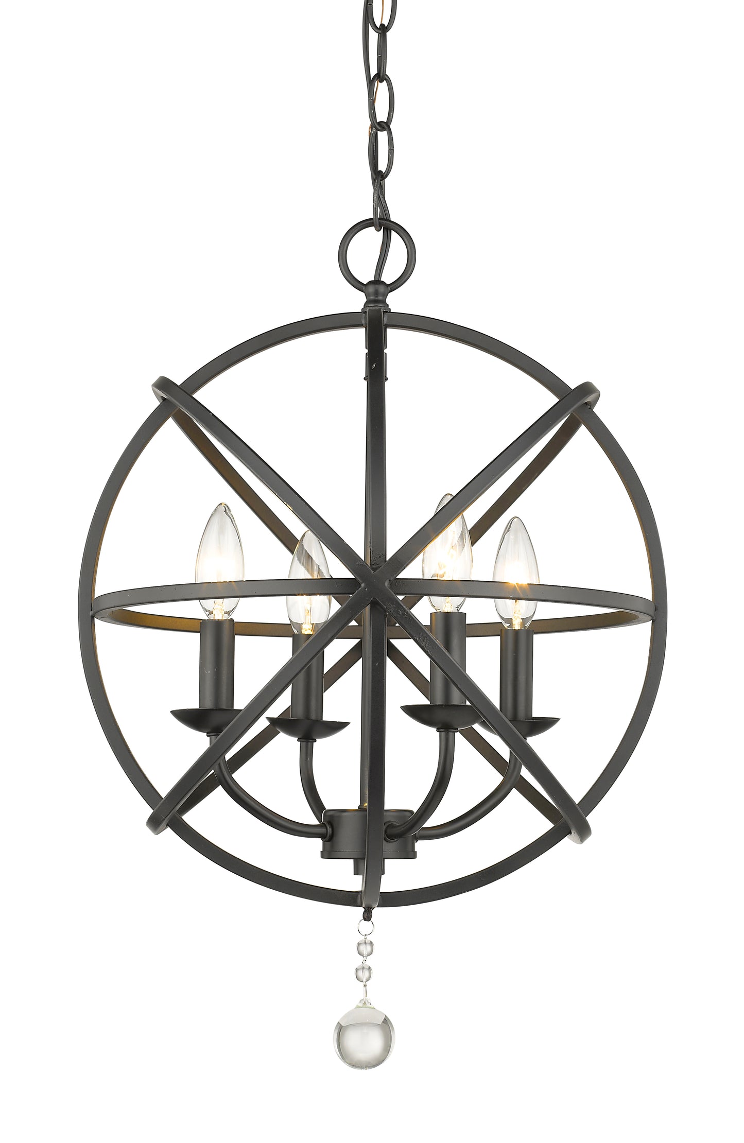Tull 4 Light Chandelier Matte Black