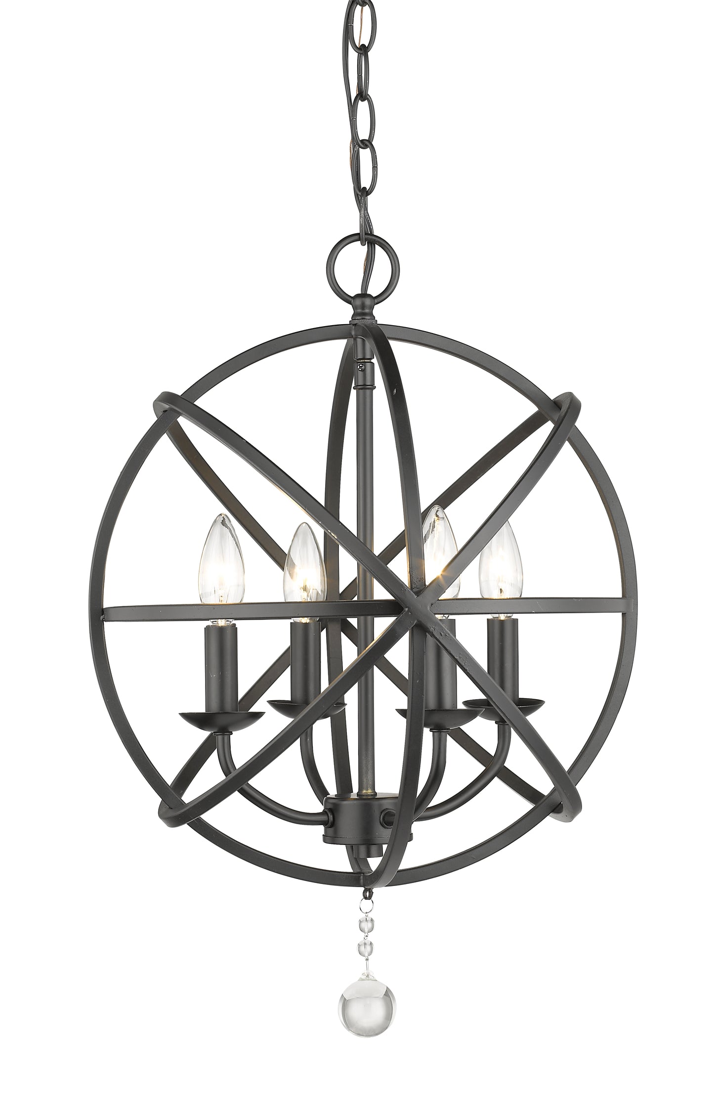 Tull 4 Light Chandelier Matte Black