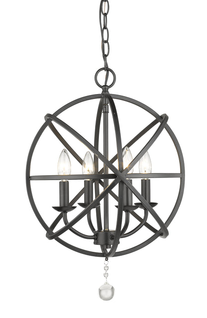 Tull 4 Light Chandelier Matte Black