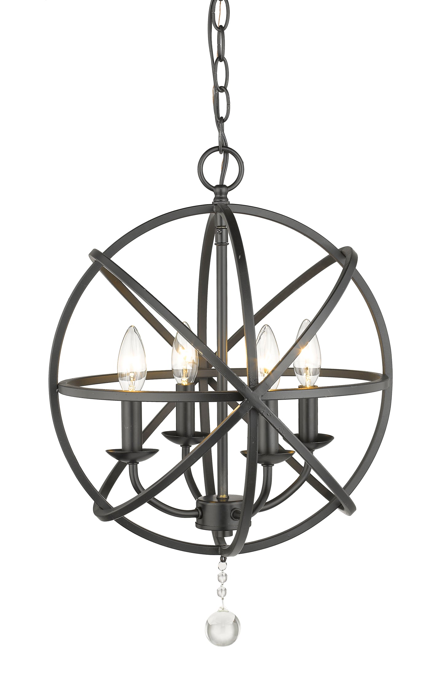 Tull 4 Light Chandelier Matte Black