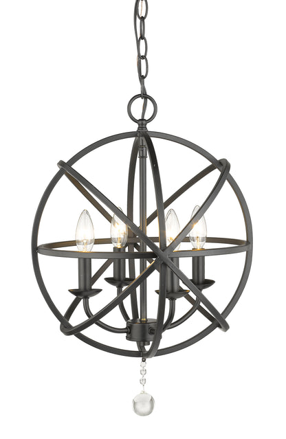 Tull 4 Light Chandelier Matte Black