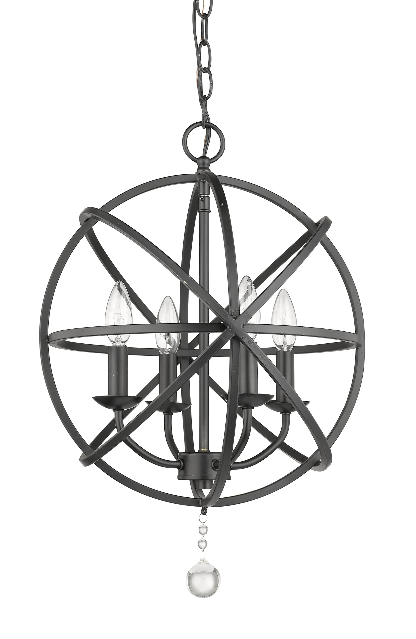 Tull 4 Light Chandelier Matte Black