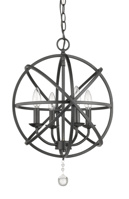 Tull 4 Light Chandelier Matte Black