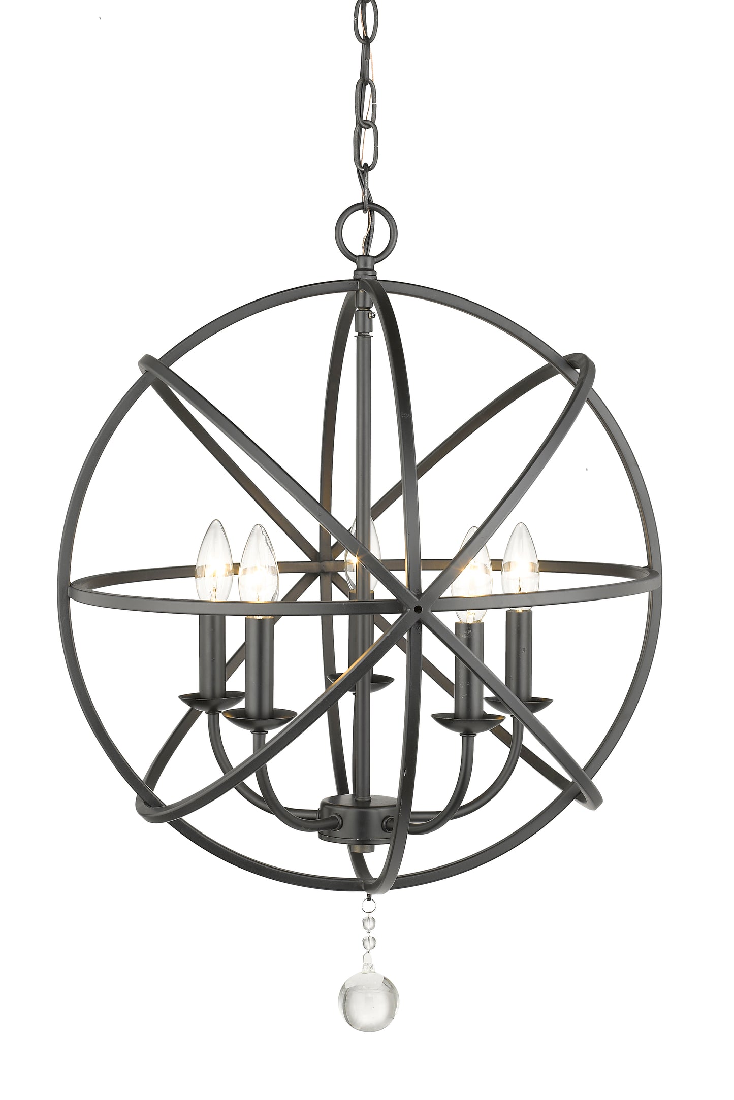 Tull 5 Light Chandelier Matte Black