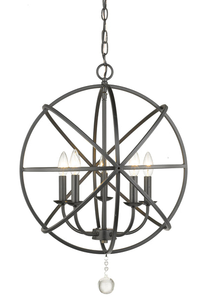 Tull 5 Light Chandelier Matte Black