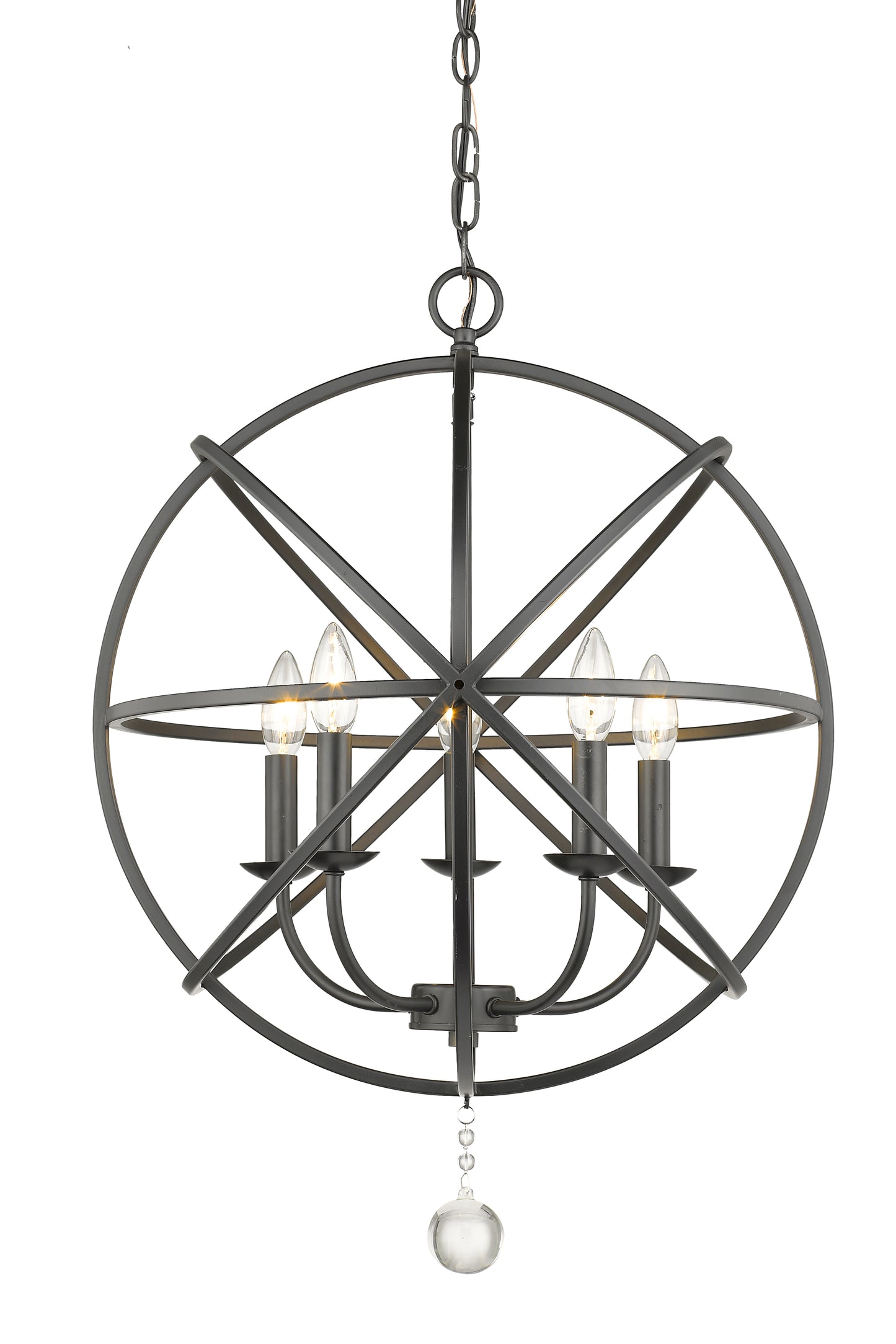 Tull 5 Light Chandelier Matte Black