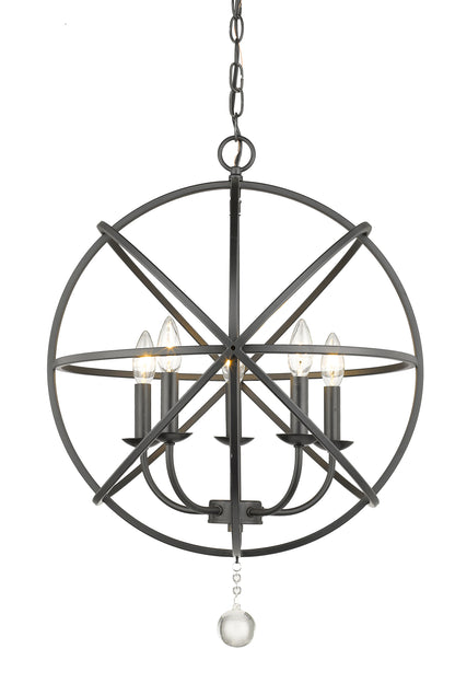Tull 5 Light Chandelier Matte Black