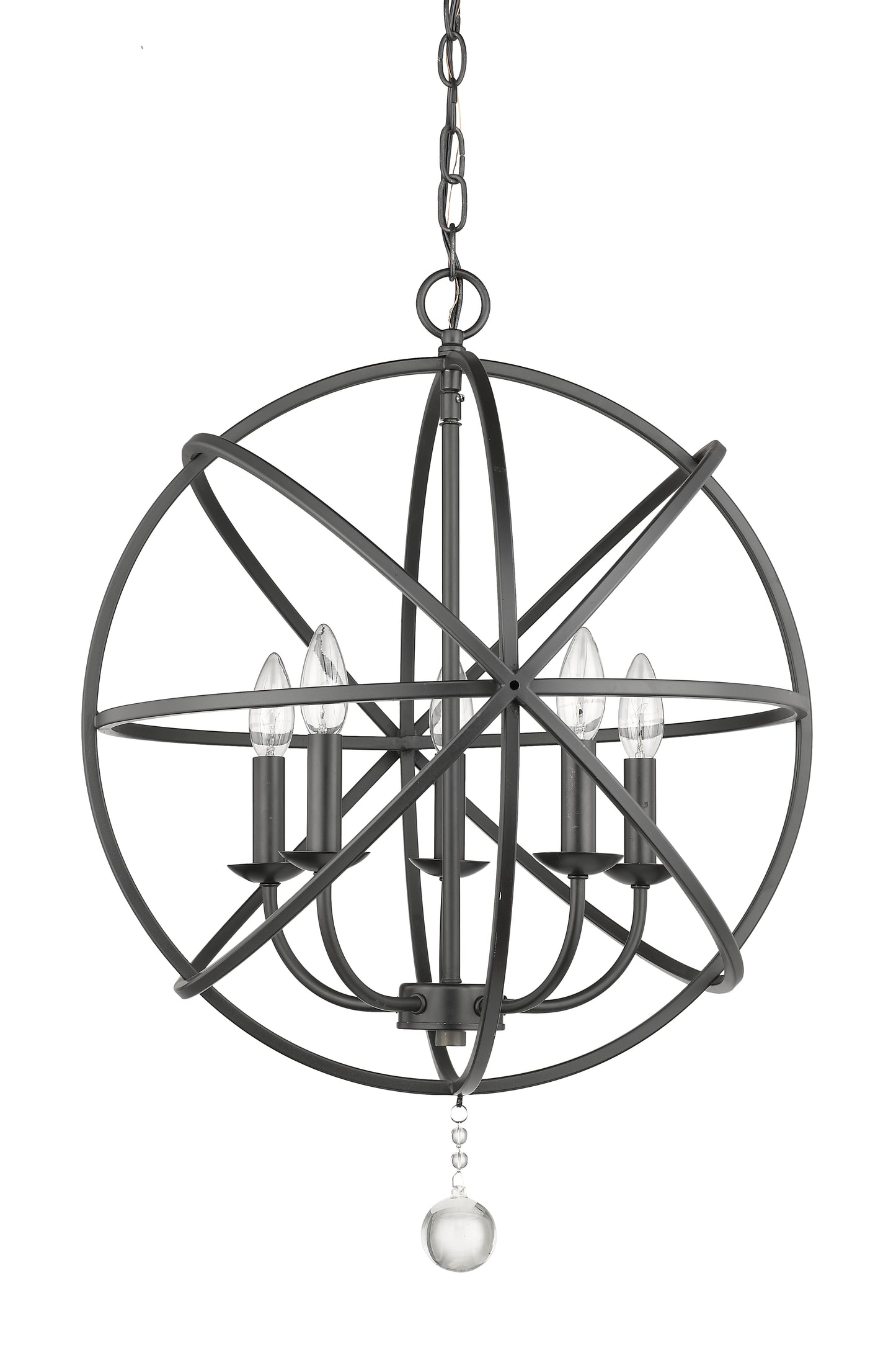 Tull 5 Light Chandelier Matte Black