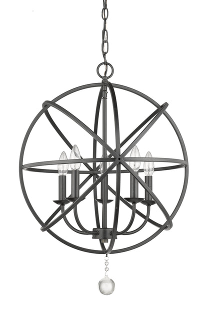 Tull 5 Light Chandelier Matte Black