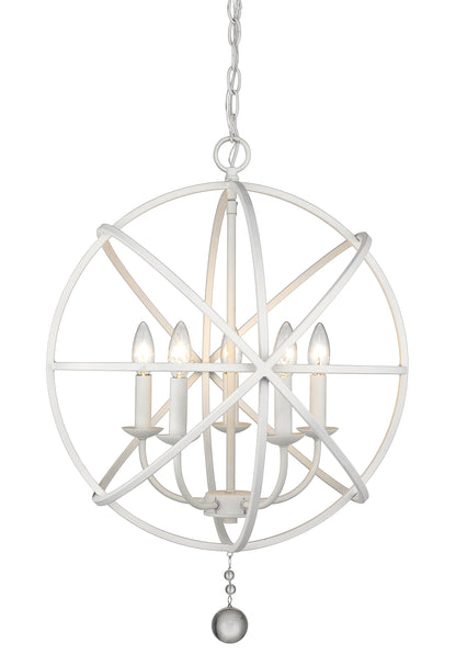 Tull 5 Light Chandelier Matte White