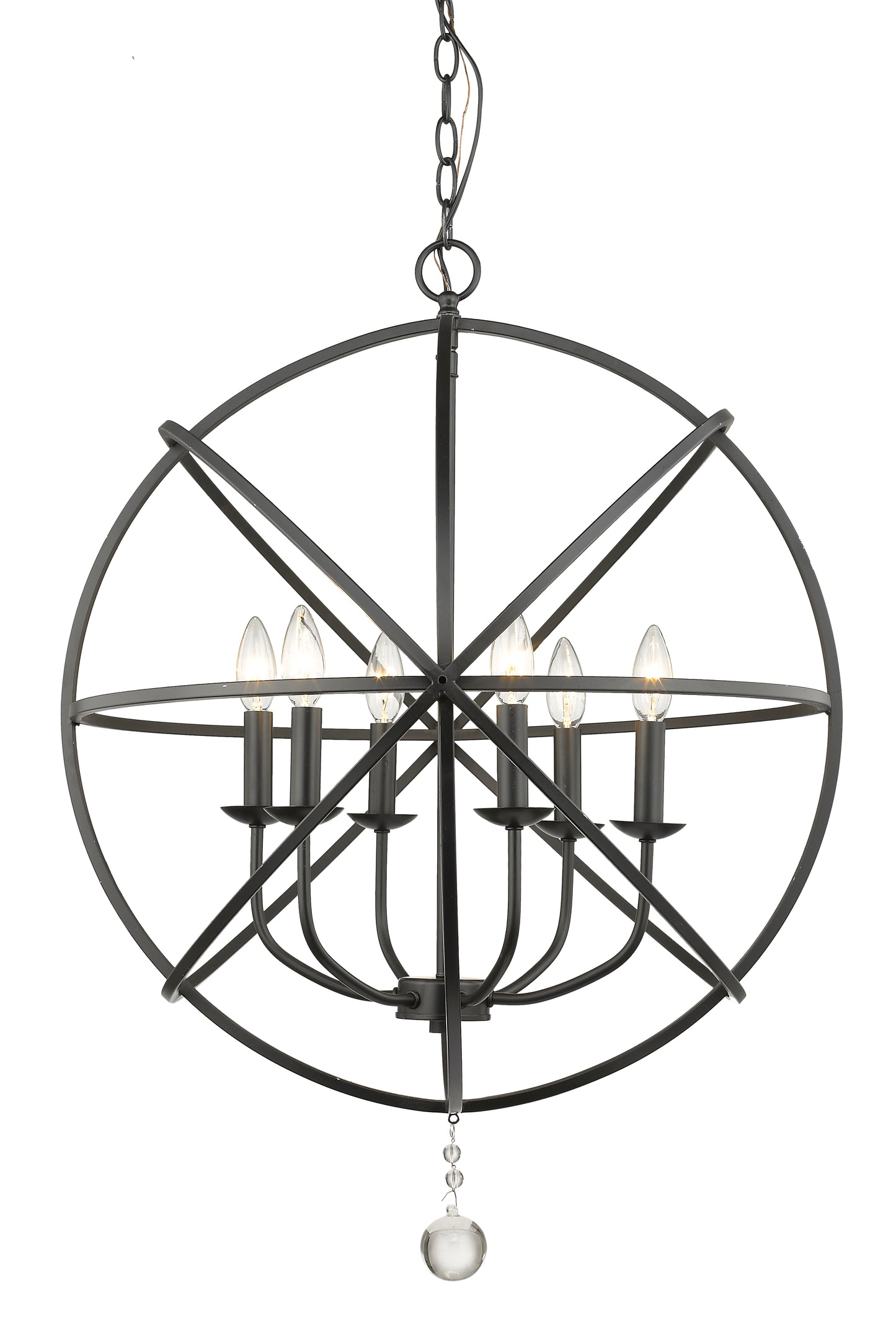 Tull 6 Light Chandelier Matte Black