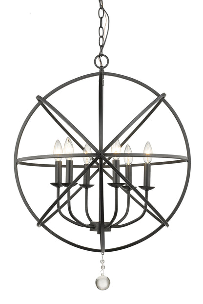 Tull 6 Light Chandelier Matte Black