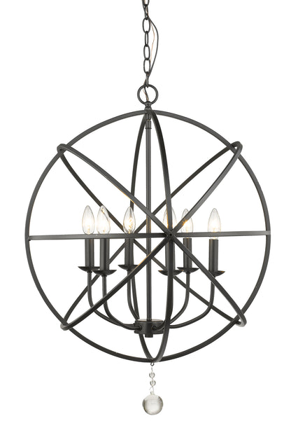 Tull 6 Light Chandelier Matte Black