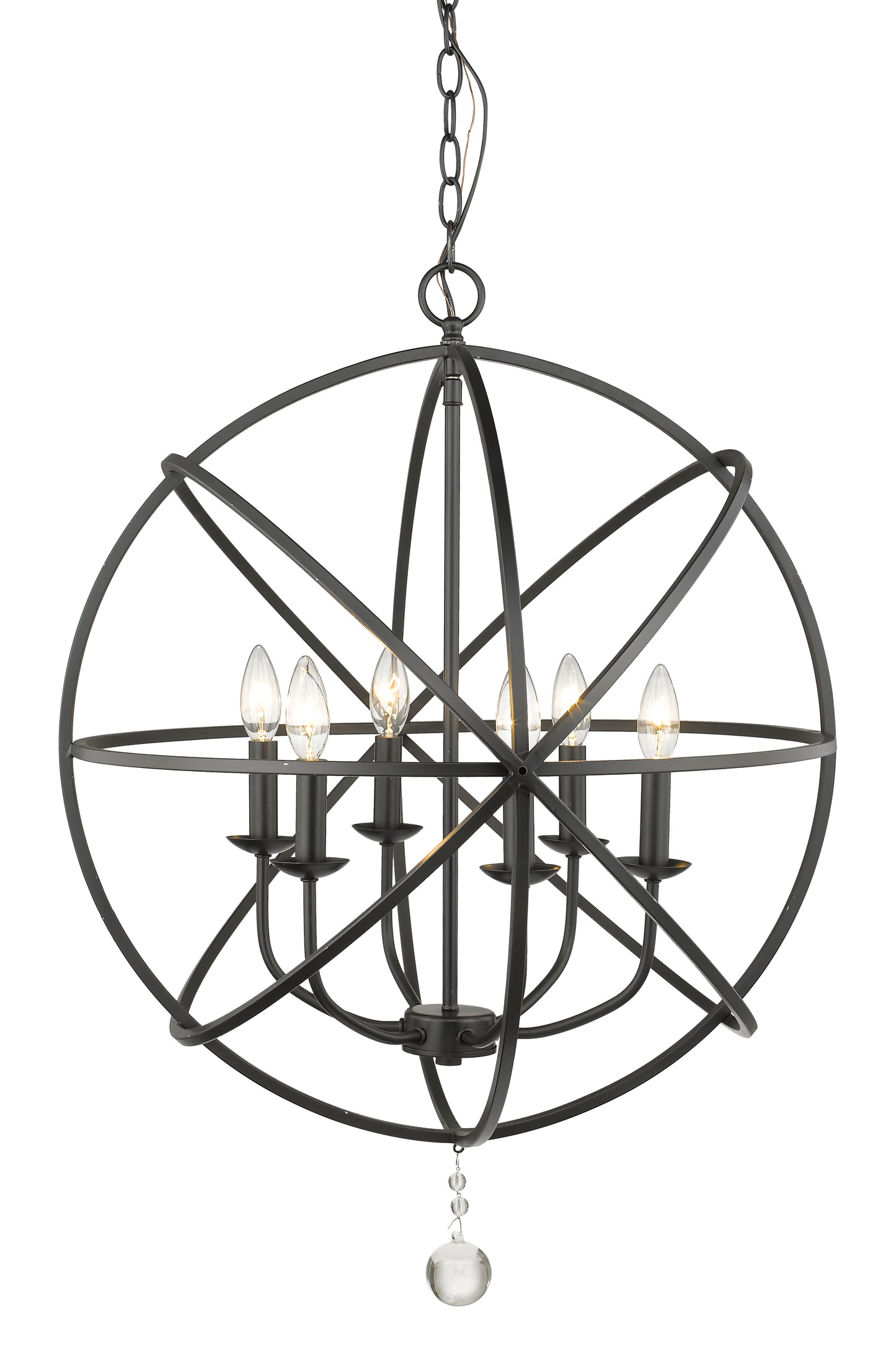 Tull 6 Light Chandelier Matte Black