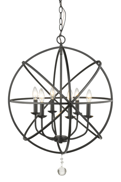 Tull 6 Light Chandelier Matte Black