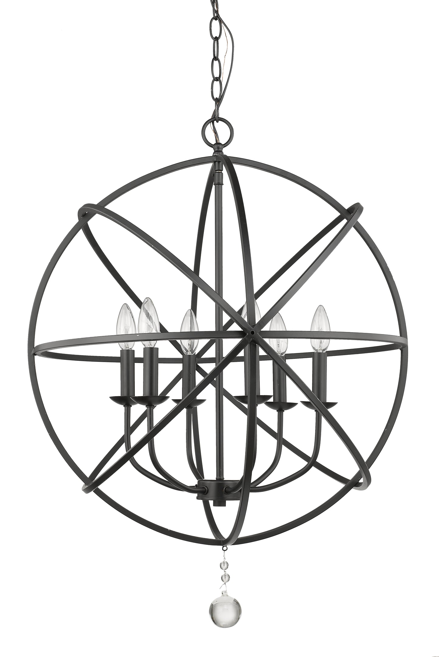 Tull 6 Light Chandelier Matte Black