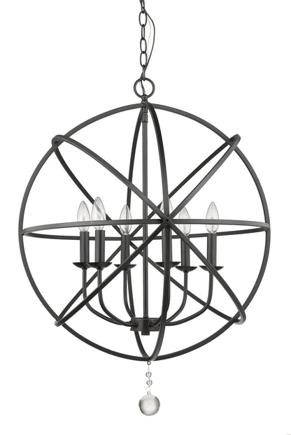Tull 6 Light Chandelier Matte Black