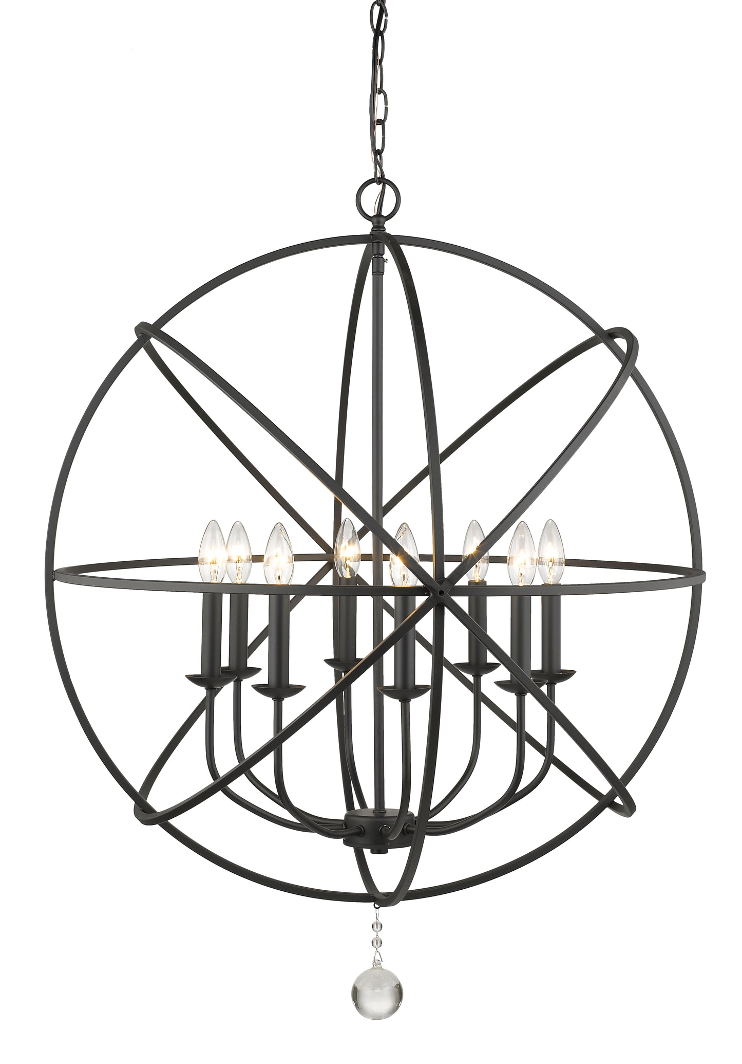 Tull 8 Light Chandelier Matte Black