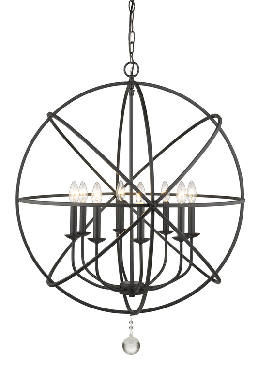 Tull 8 Light Chandelier Matte Black