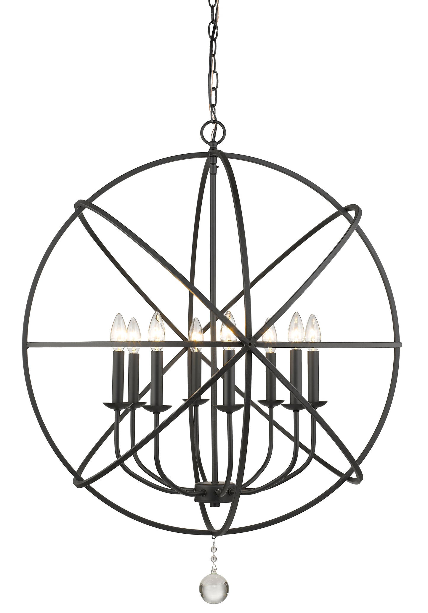 Tull 8 Light Chandelier Matte Black
