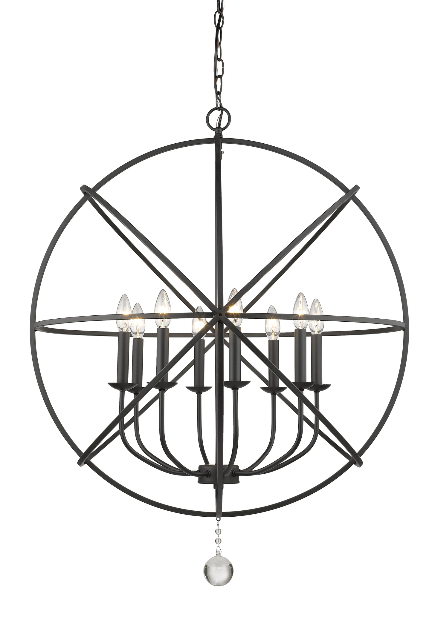 Tull 8 Light Chandelier Matte Black