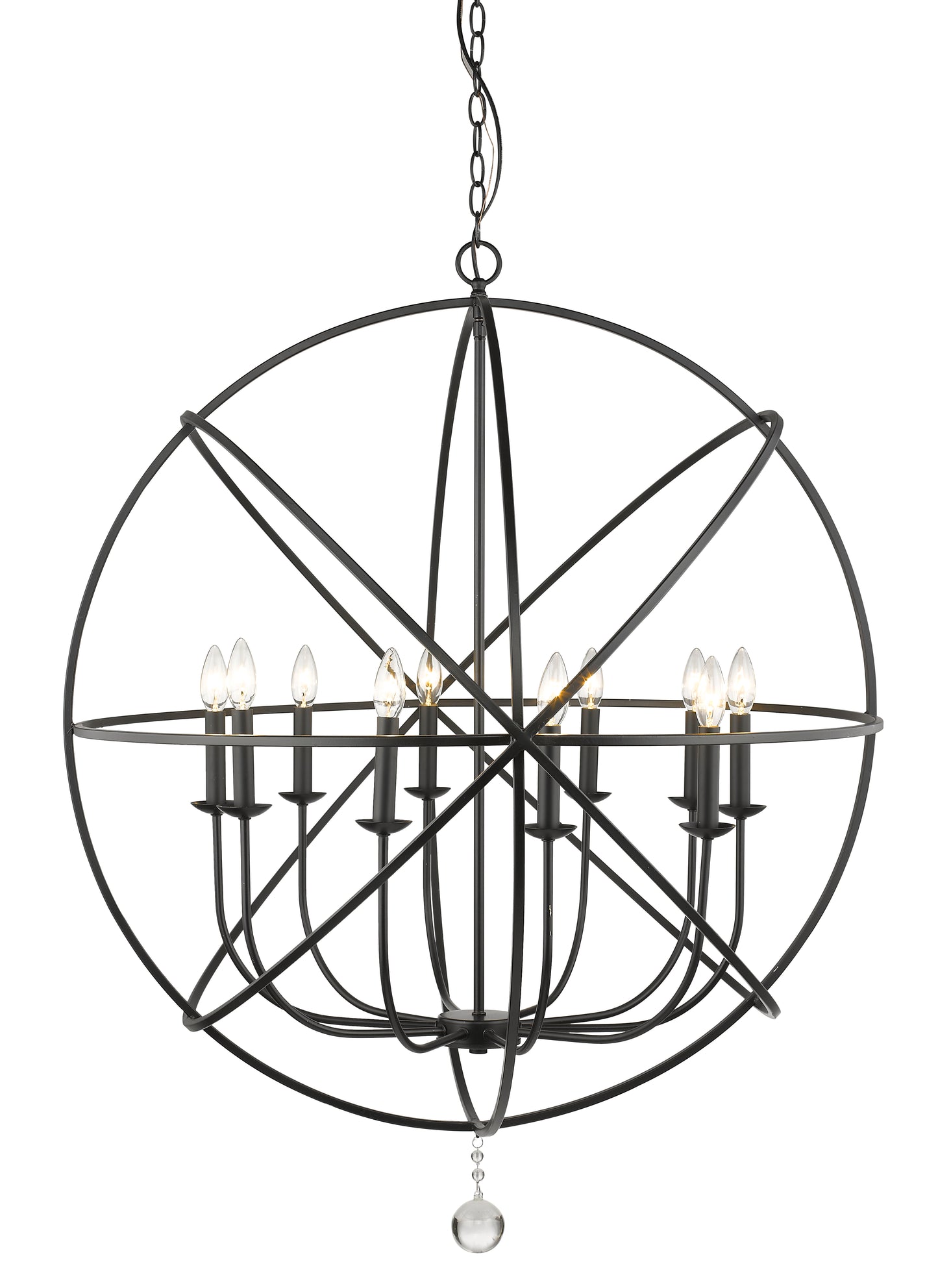 Tull 10 Light Chandelier Matte Black