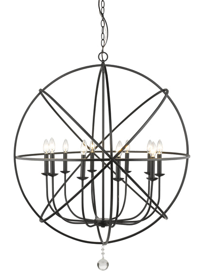 Tull 10 Light Chandelier Matte Black