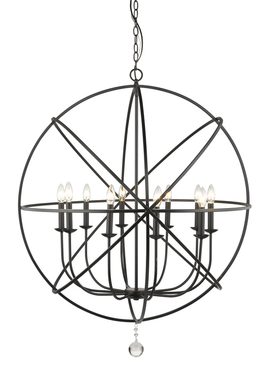 Tull 10 Light Chandelier Matte Black