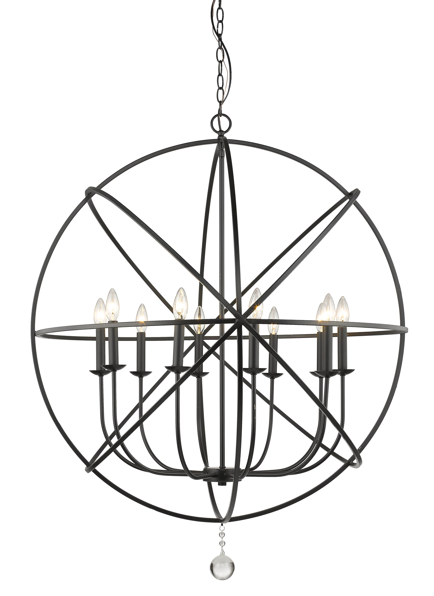 Tull 10 Light Chandelier Matte Black