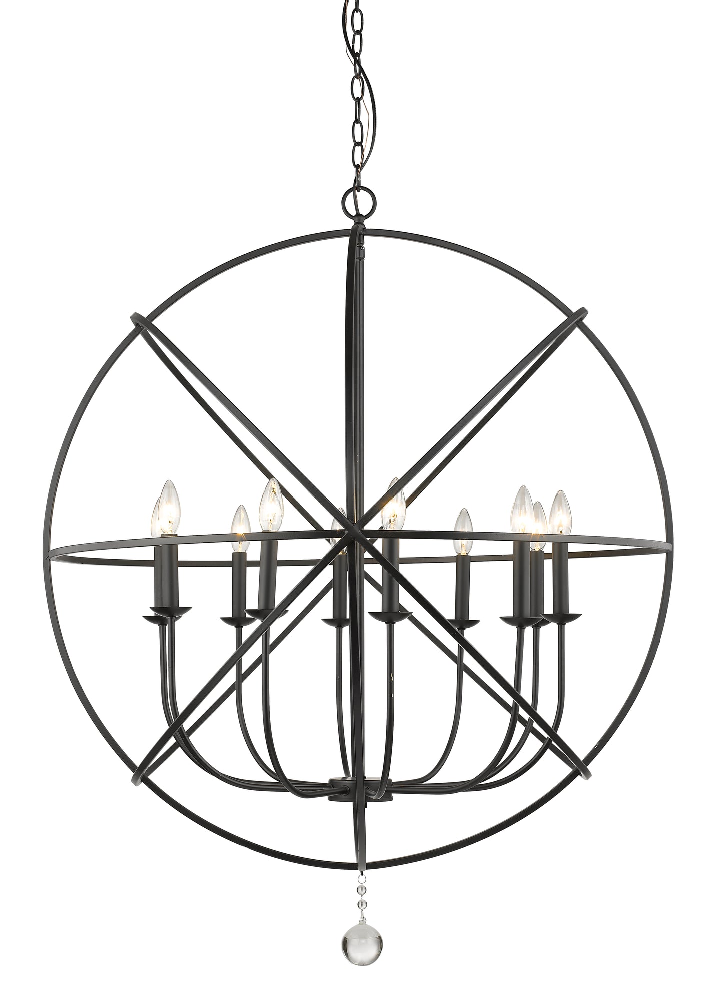 Tull 10 Light Chandelier Matte Black