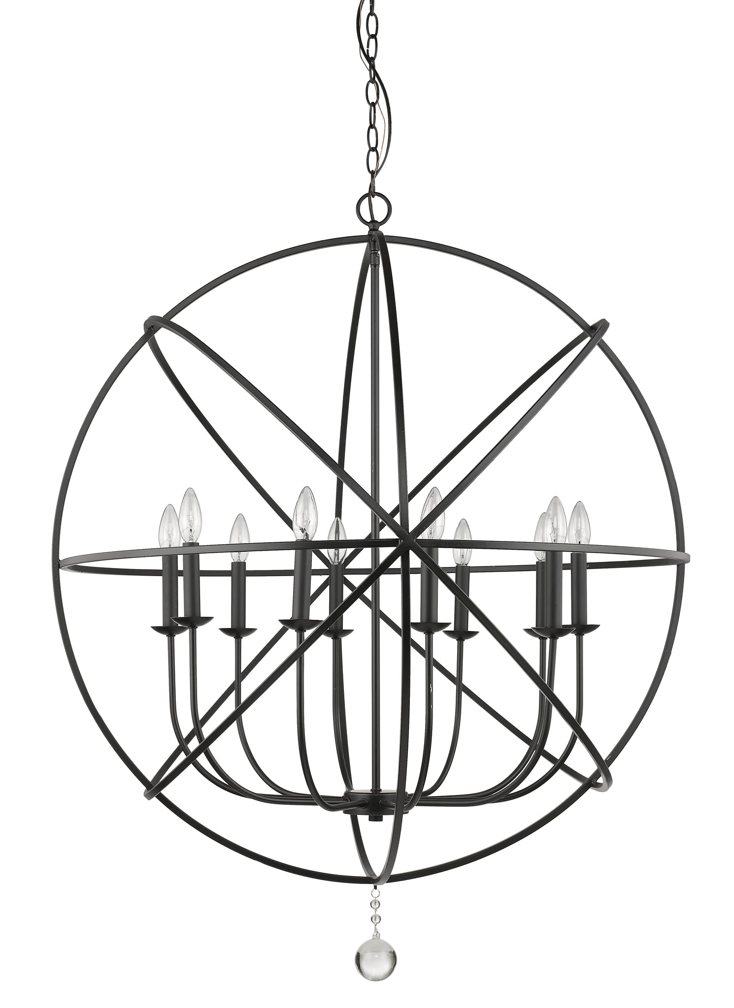 Tull 10 Light Chandelier Matte Black