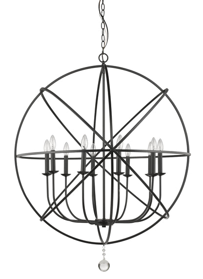 Tull 10 Light Chandelier Matte Black