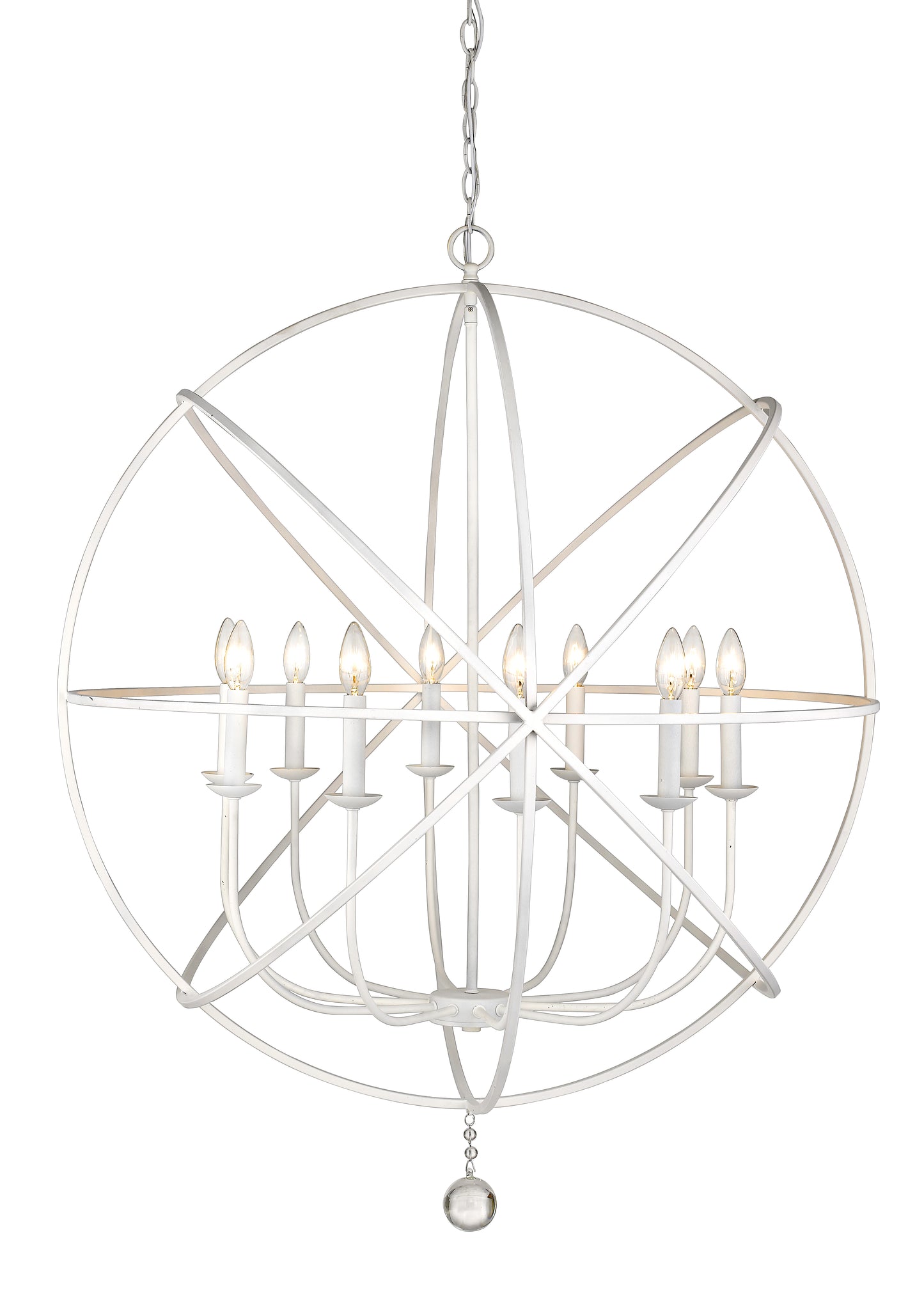 Tull 10 Light Chandelier Matte White