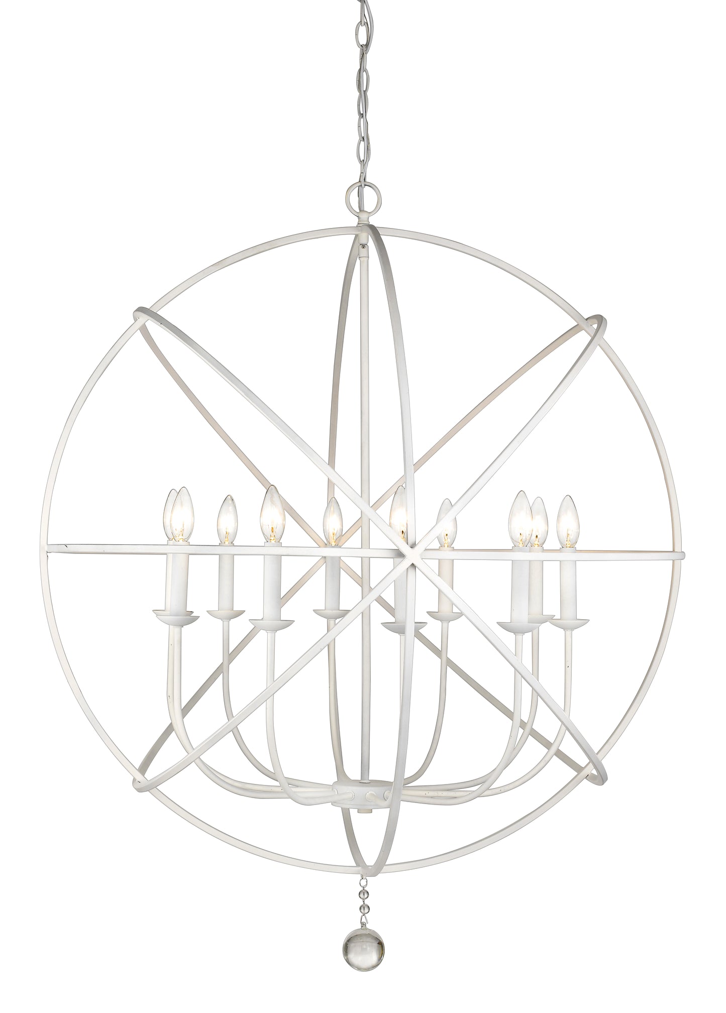 Tull 10 Light Chandelier Matte White